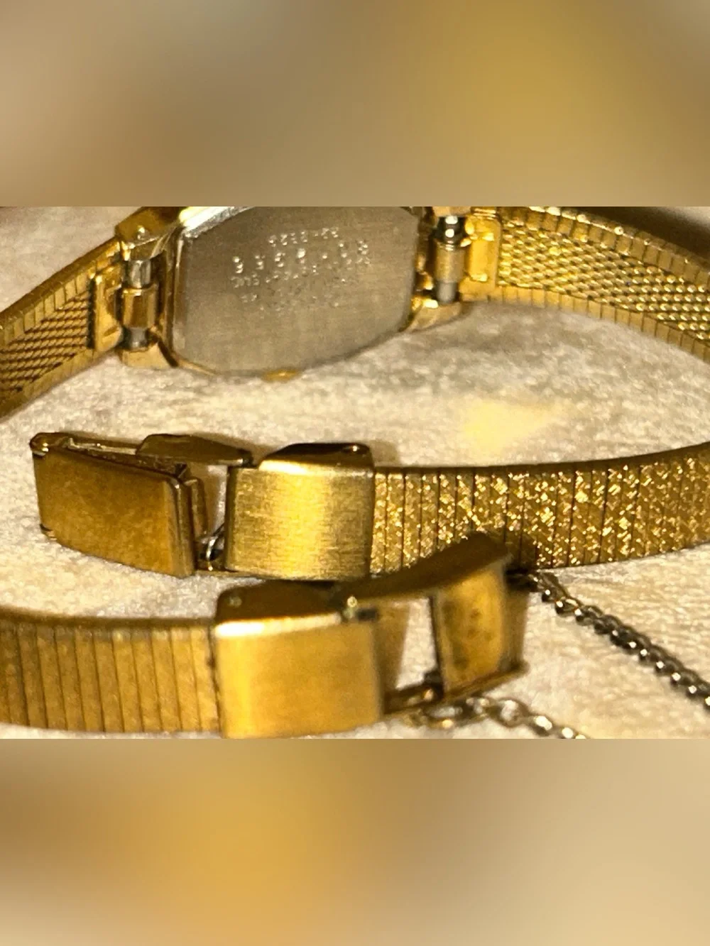 Vintage Citizen Gold Ladies Watch Hexagon Face Chained Bracelet Watch